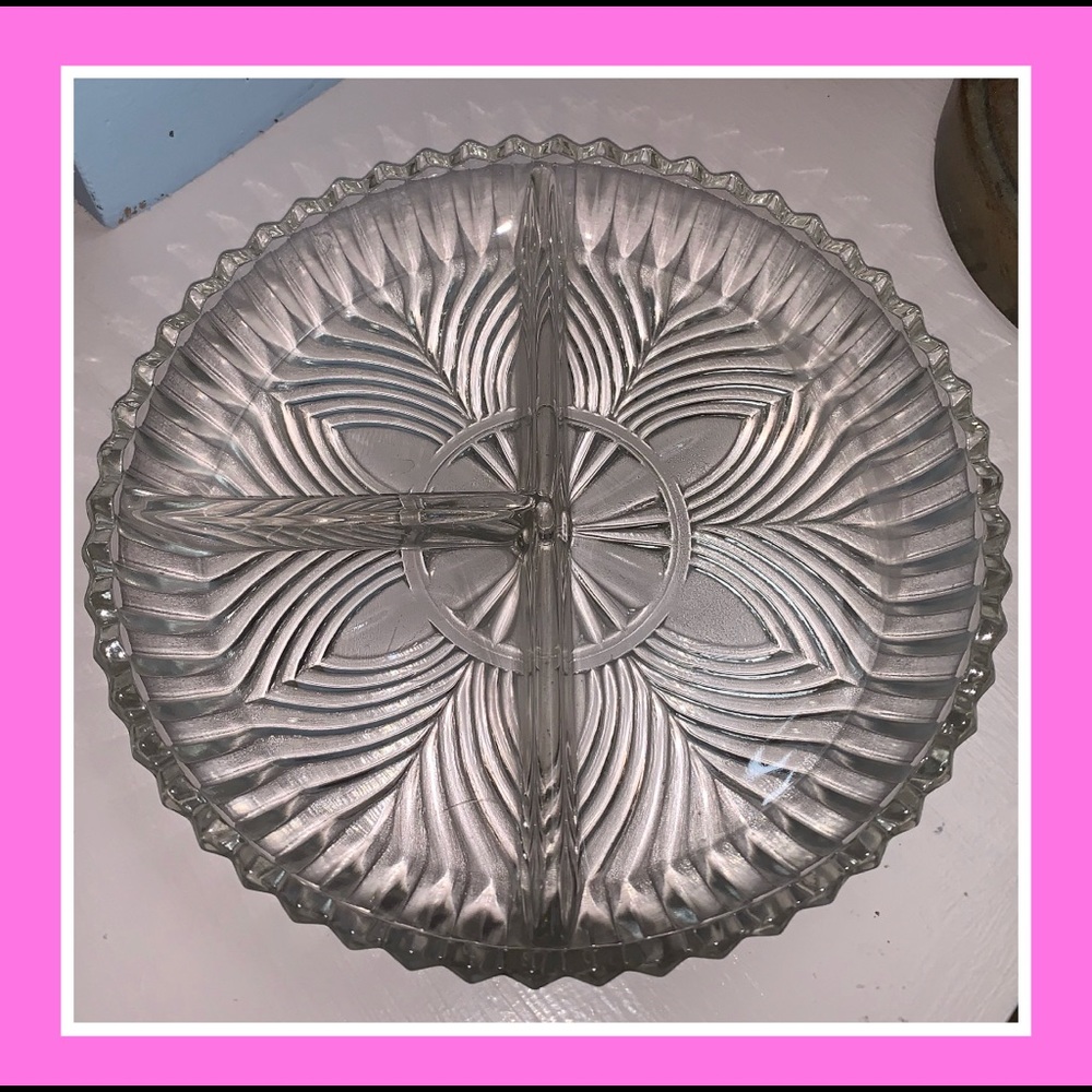 Thick crystal divided dish💕